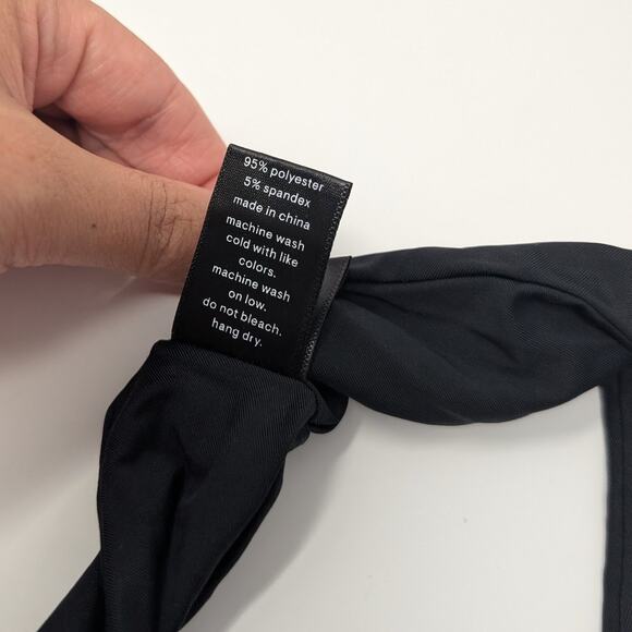 Danielle Guizio Black Cheeky Bikini Bottoms High Rise Beach Vacation Resort - Picture 6 of 6